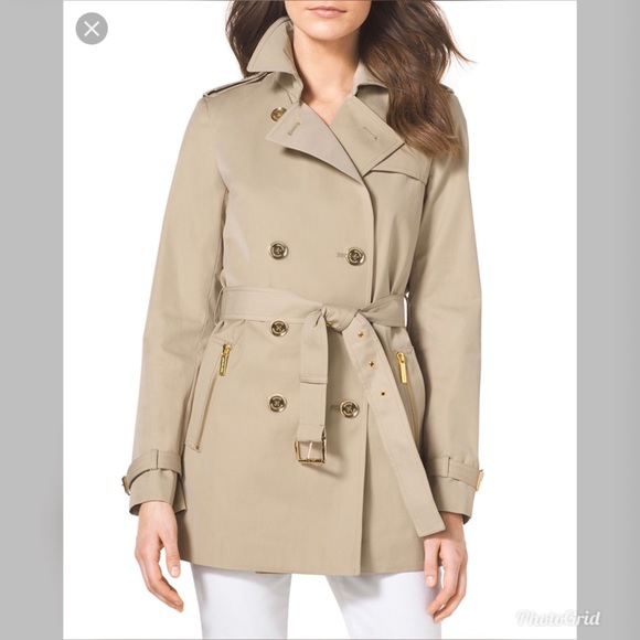 michael kors khaki trench coat